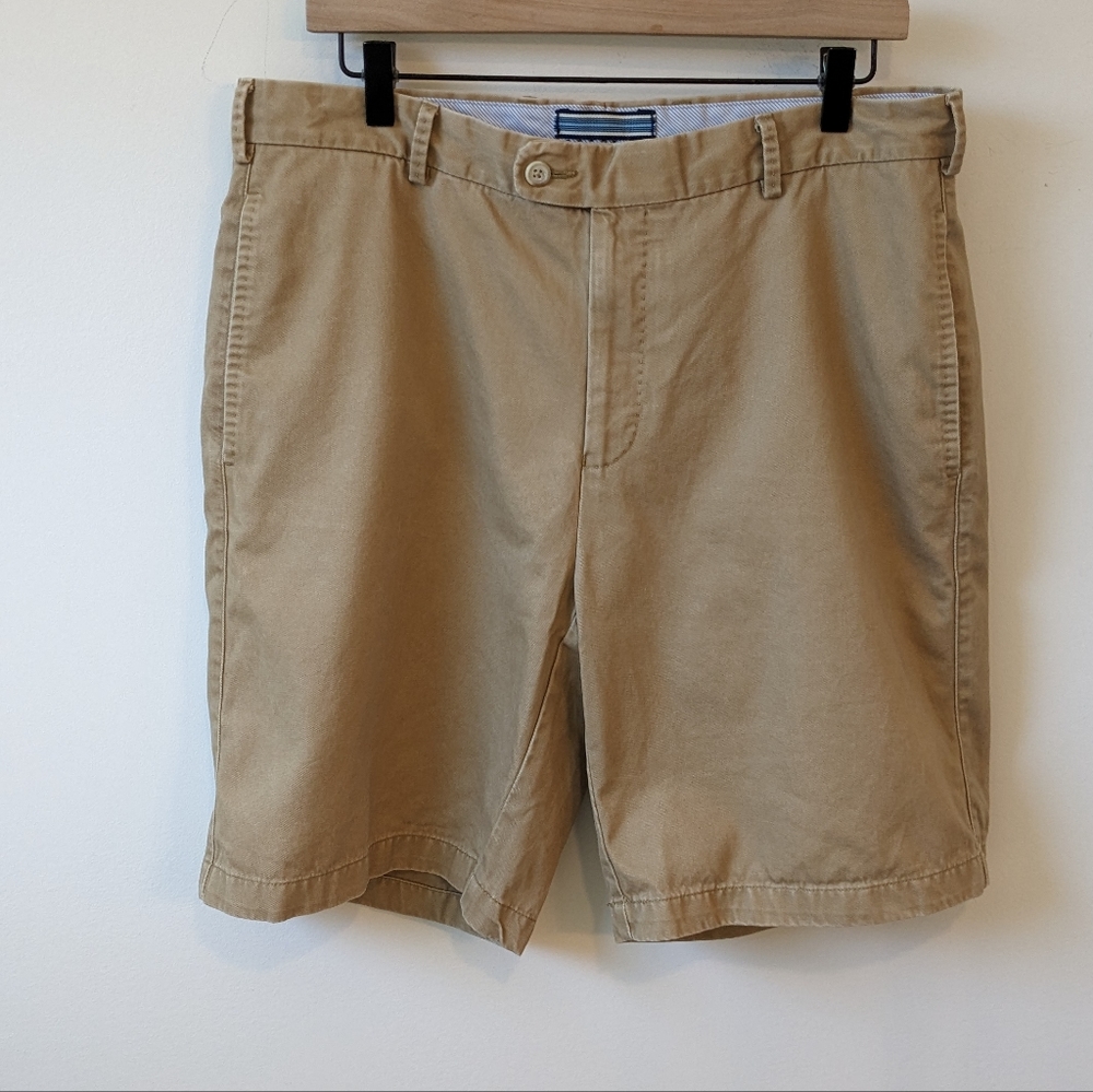 Peter Millar Pima Cotton Nantucket Chino Shorts in Faded Khaki